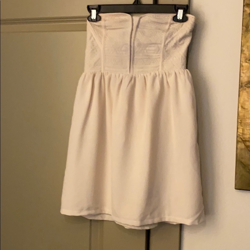 Urban Outfitters Strapless Mini Cream Dress Sz S